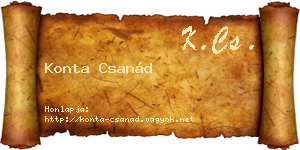 Konta Csanád névjegykártya